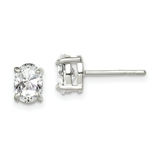 925 Sterling Silver 6mm Heart 3 Prong Basket Set CZ Stud Earrings 925 Sterling Silver 6mm Heart 3 Prong Basket Set CZ Stud Earrings